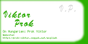 viktor prok business card
